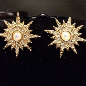 Rhinestone Star Stud Earrings